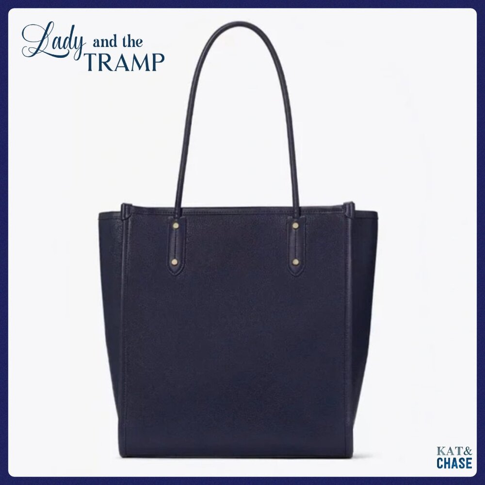 Kate Spade Disney Tote Bag Large KH464 Lady And The Tramp Navy Double Handle - Picture 9 of 11